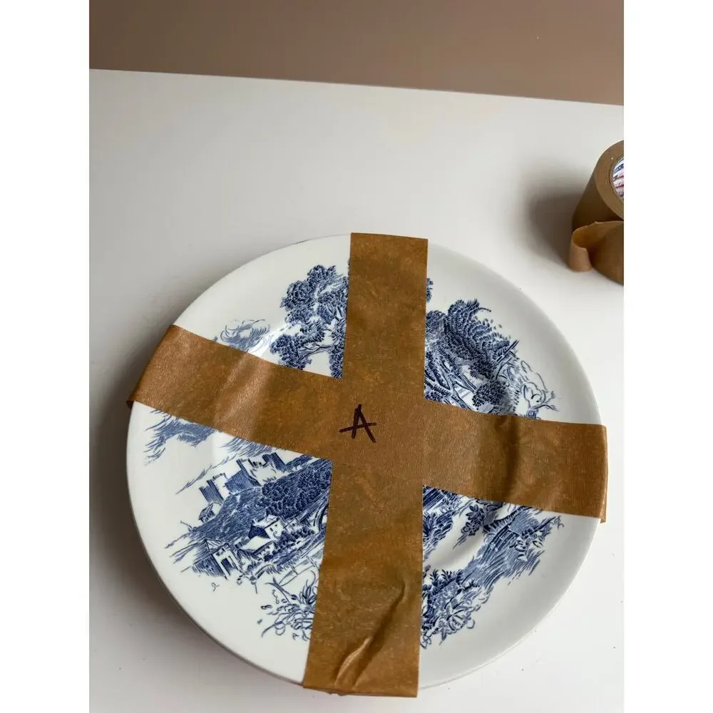 Vintage Wedgwood Dinner Plates Set of 4 Blue Transferware 